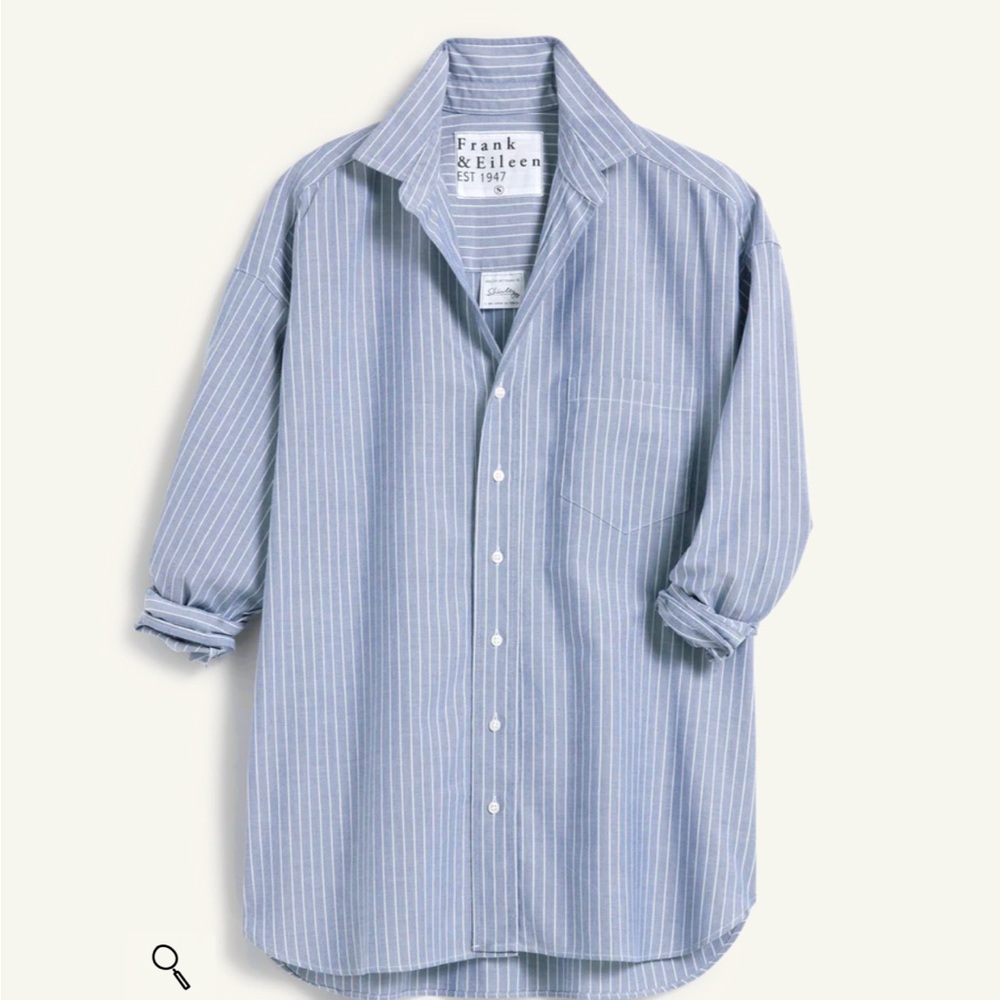 Frank & Eileen Blue Striped Shirley Shirt - brand new